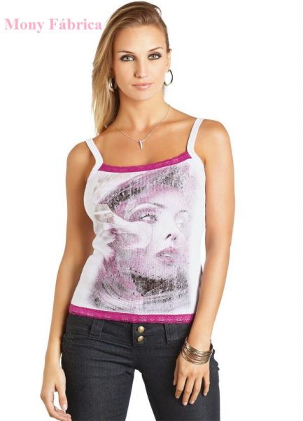 Blusa Feminina com Renda